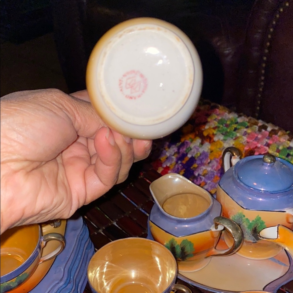 BX46 Vintage 23pc Unique TT Takito Japan Colorful Tea Set Hand painted - Picture 13 of 13